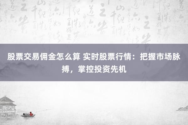 股票交易佣金怎么算 实时股票行情：把握市场脉搏，掌控投资先机