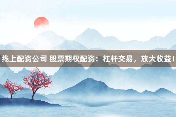 线上配资公司 股票期权配资：杠杆交易，放大收益！