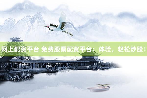 网上配资平台 免费股票配资平台：体验，轻松炒股！