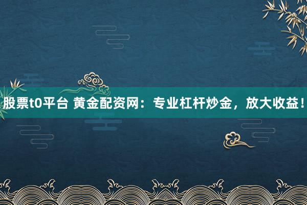 股票t0平台 黄金配资网：专业杠杆炒金，放大收益！