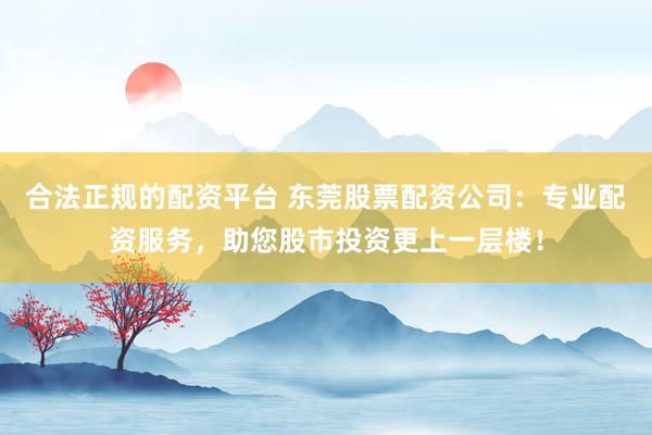 合法正规的配资平台 东莞股票配资公司：专业配资服务，助您股市投资更上一层楼！