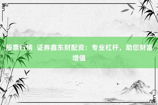 股票行情  证券鑫东财配资：专业杠杆，助您财富增值