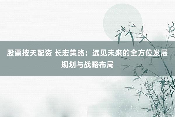 股票按天配资 长宏策略：远见未来的全方位发展规划与战略布局