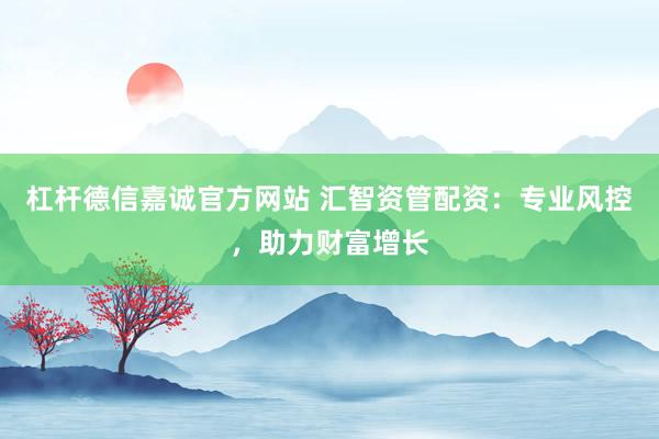 杠杆德信嘉诚官方网站 汇智资管配资：专业风控，助力财富增长
