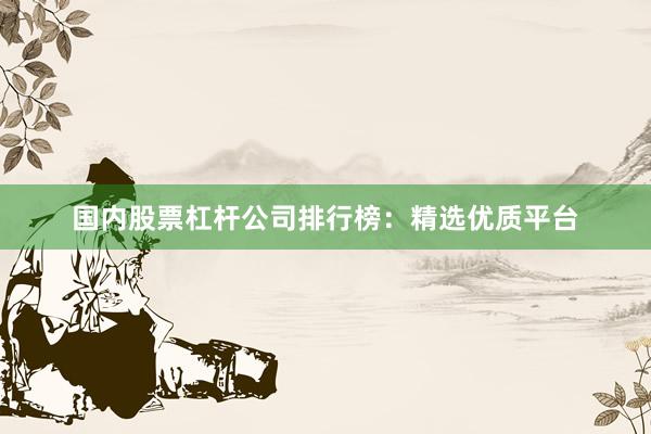 国内股票杠杆公司排行榜：精选优质平台