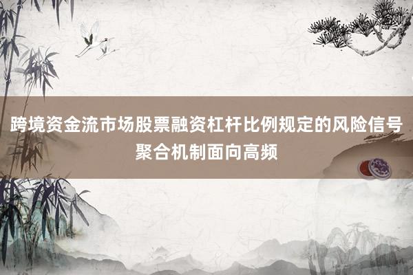 跨境资金流市场股票融资杠杆比例规定的风险信号聚合机制面向高频