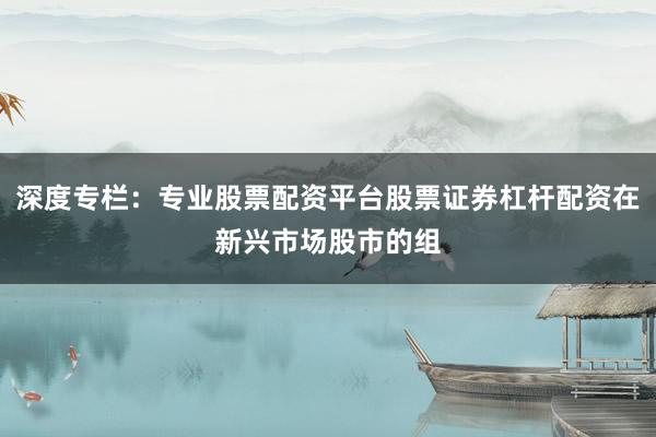 深度专栏:专业股票配资平台股票证券杠杆配资在新兴市场股市的组