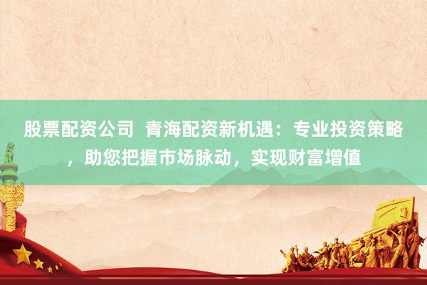股票配资公司  青海配资新机遇：专业投资策略，助您把握市场脉动，实现财富增值