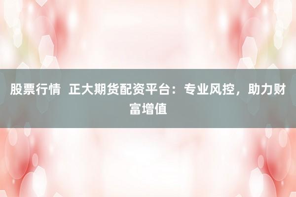 股票行情  正大期货配资平台：专业风控，助力财富增值